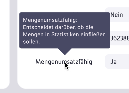 Tooltip-Overlay am Eingabefeld mit kurzer Erklärung des Fachbegriffs